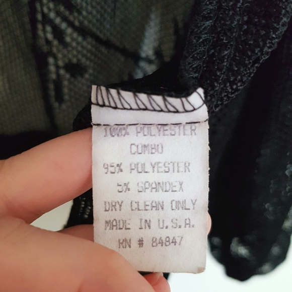 Vtg Black Sheer Floral Lace Cardigan - Picture 5 of 5